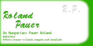 roland pauer business card